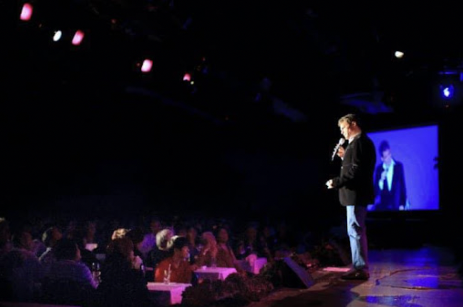 Junior Kekuewa Jr. performing for a live audience